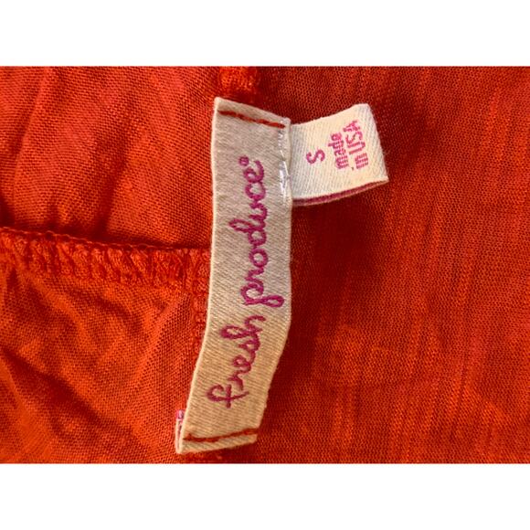 Fresh Produce Women's Open Front Cardigan Sweater Long Sleeve Orange Size Small - Picture 3 of 4